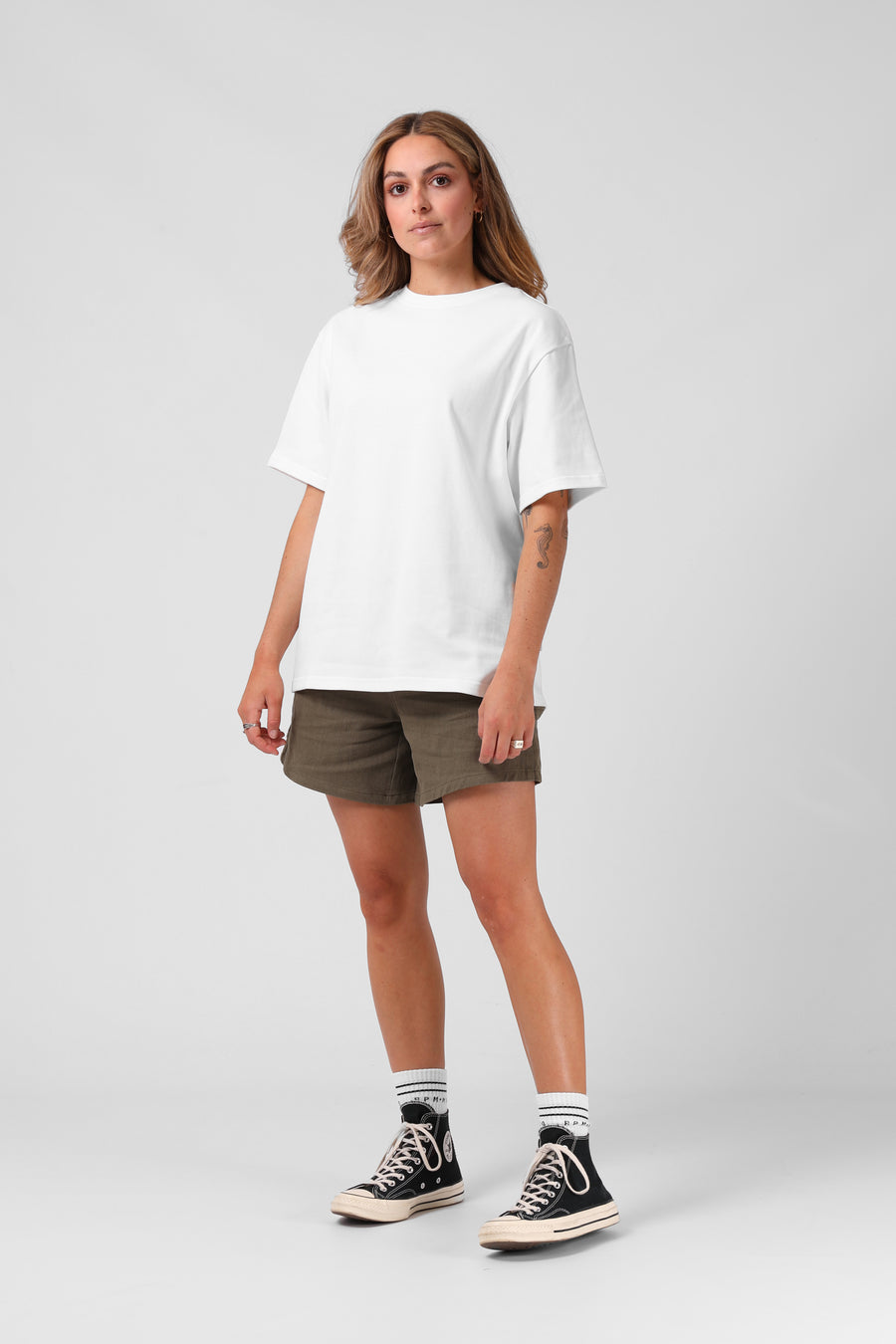 Oversized Sanded Tee - Off White