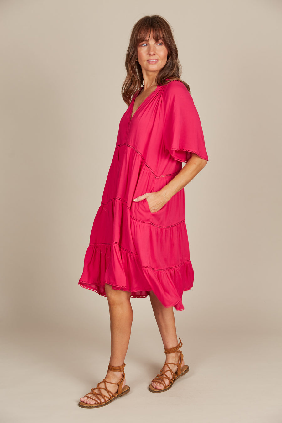 Esme Dress - Raspberry