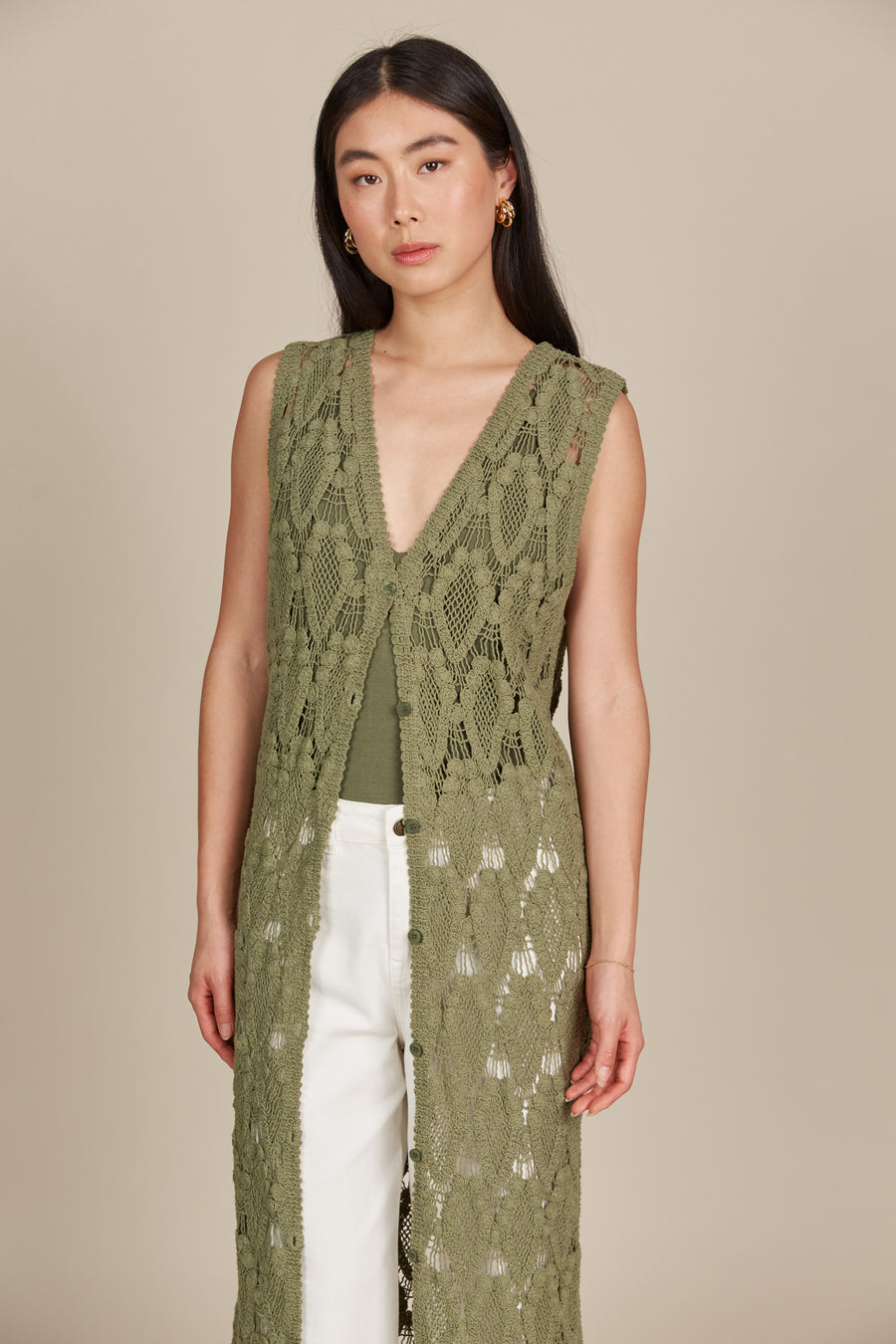 Giselle Vest - Olive