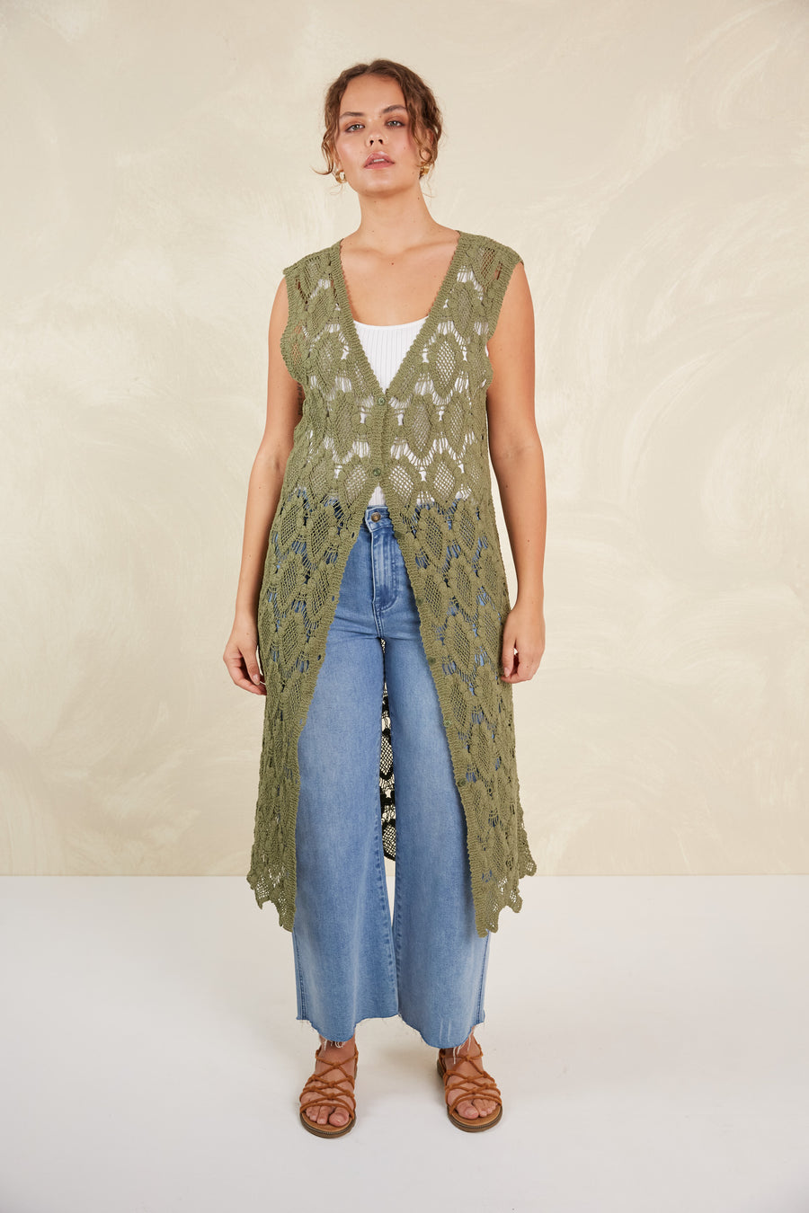 Giselle Vest - Olive