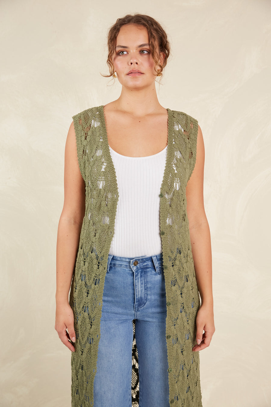 Giselle Vest - Olive