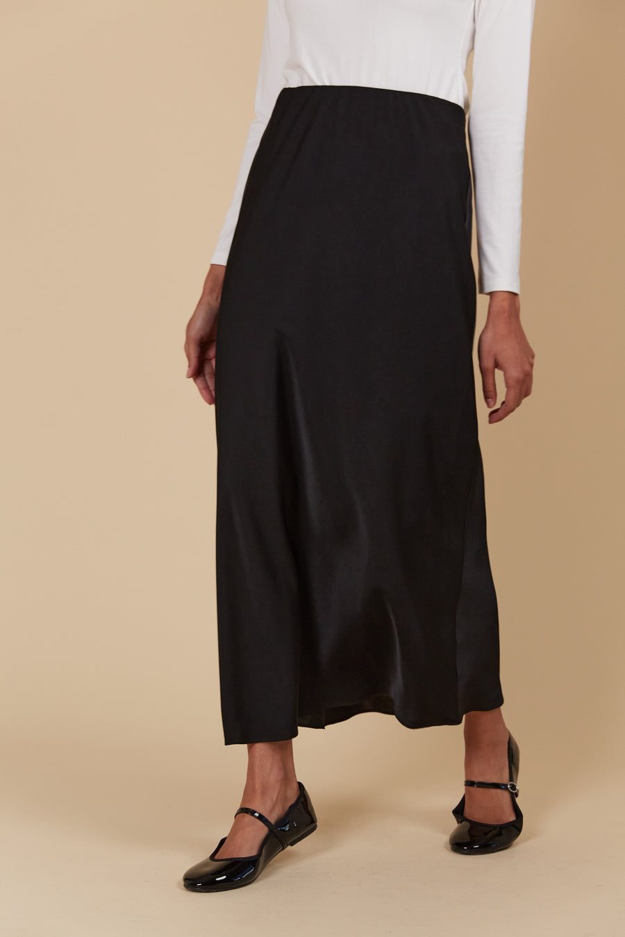 Maia Midi Skirt - Onyx