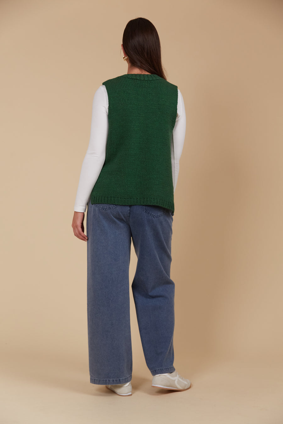 Luna Knit Vest - Pine