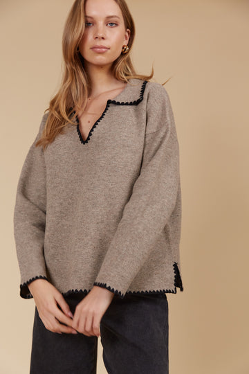 Athena Jumper - Taupe