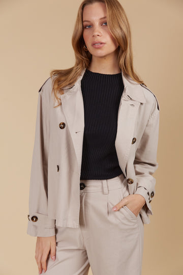 Freya Crop Trench - Canvas