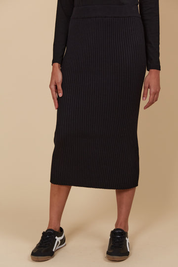 Juno Knit Skirt - Onyx