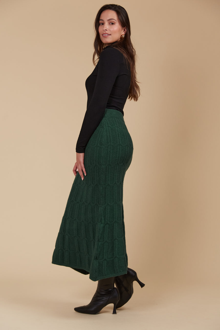 Hera Knit Skirt - Pine