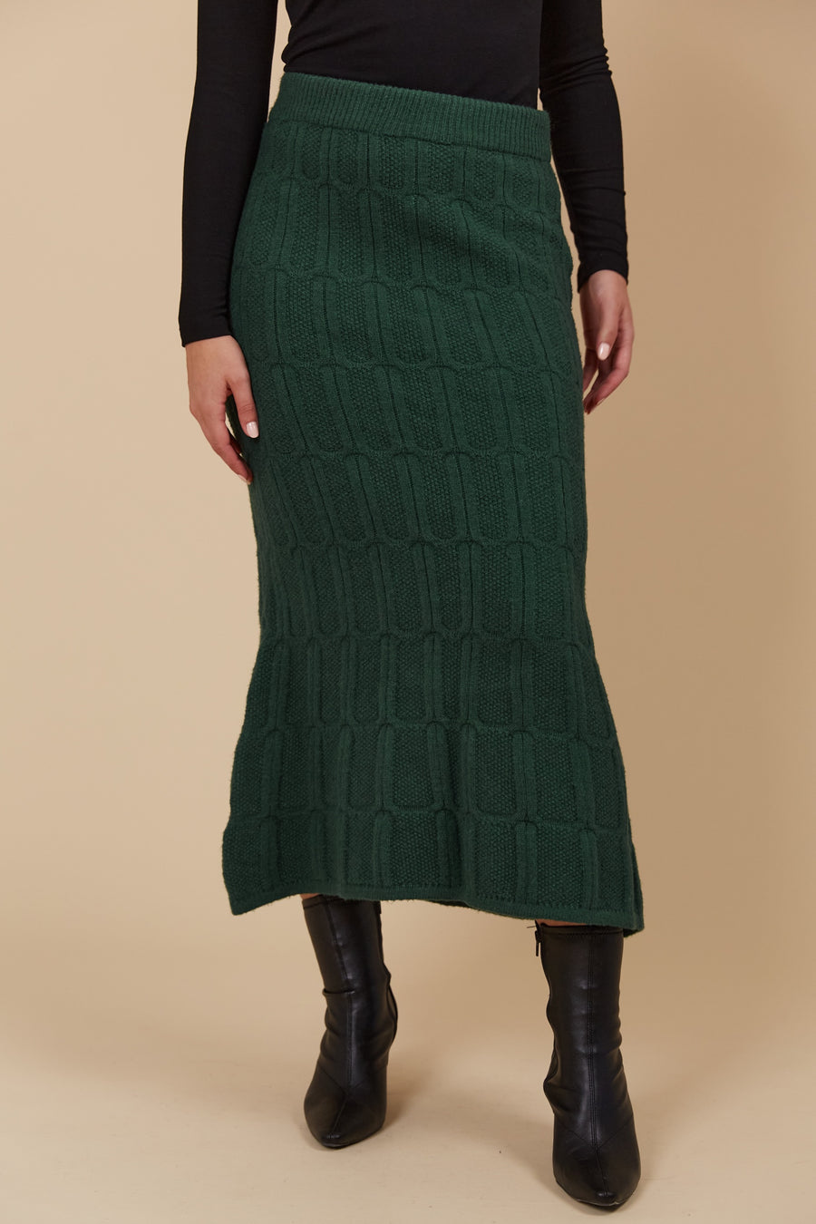 Hera Knit Skirt - Pine