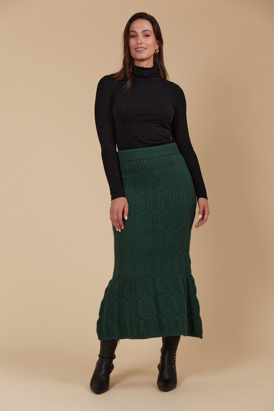 Hera Knit Skirt - Pine