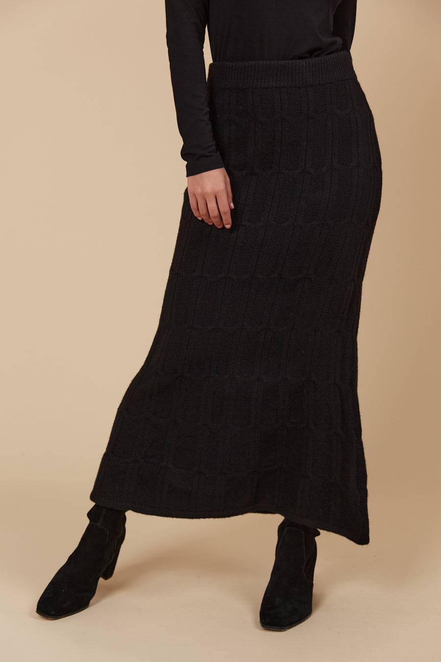 Hera Knit Skirt - Onyx