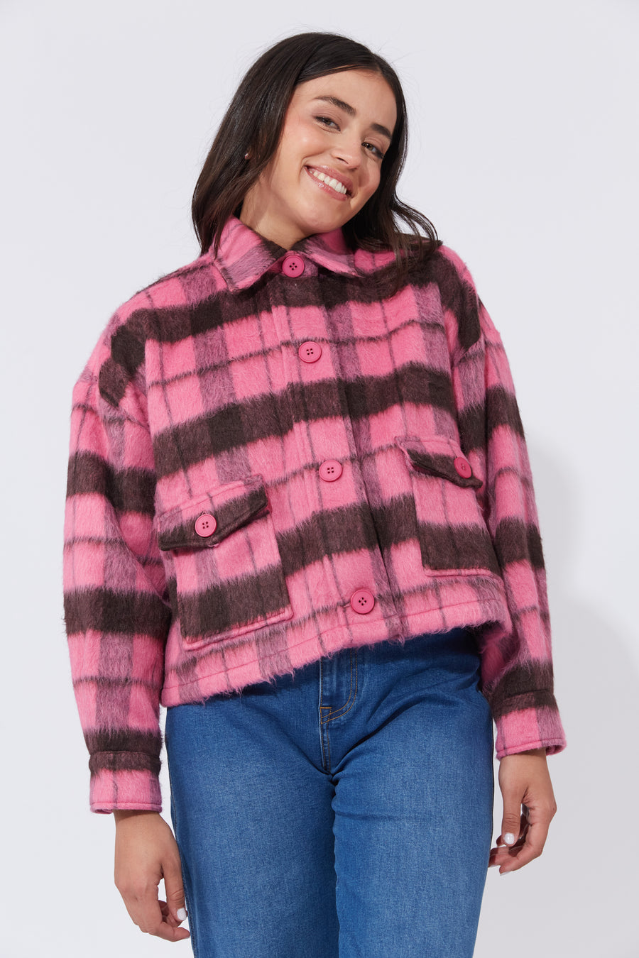 Daytona Crop Jacket - Pink