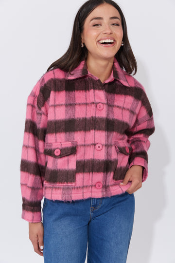 Daytona Crop Jacket - Pink