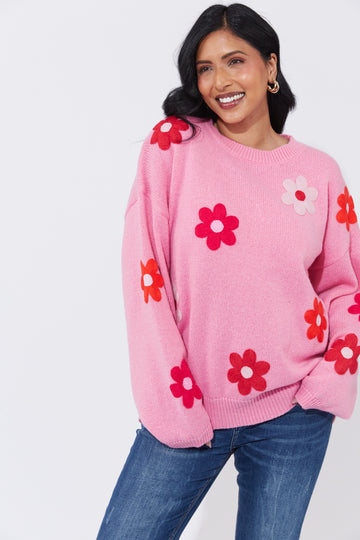 Delphi Jumper - Chilli/Pink