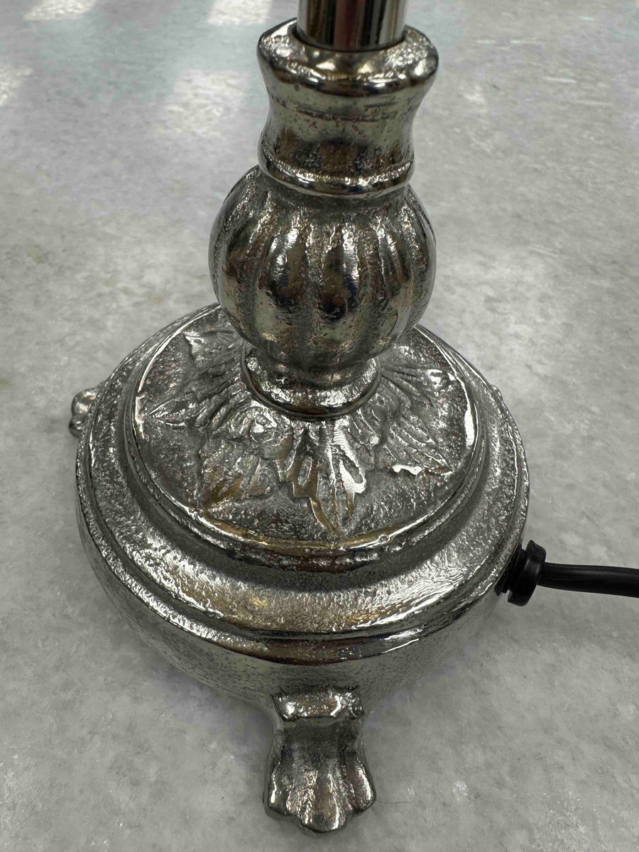 Clara Antique Silver Lamp with Gold Shade