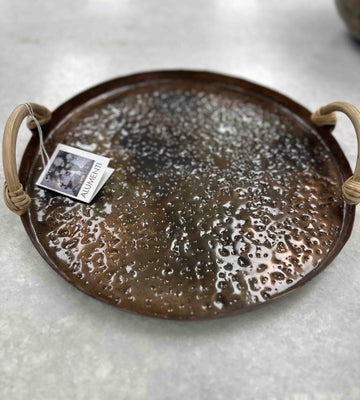 Copper Patina Round Plate - Small