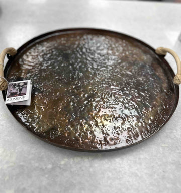 Copper Patina Round Plate - Large