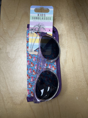 Kids Sunglasses - Purple Glitter