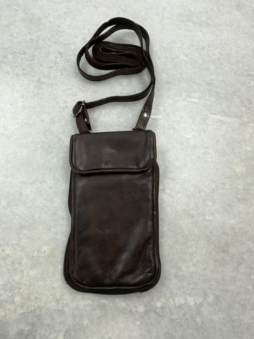 Leather Phone Bag Elk - Brown