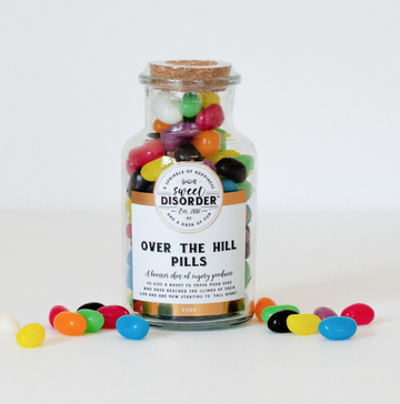 Over The Hill Pills Candy Jar