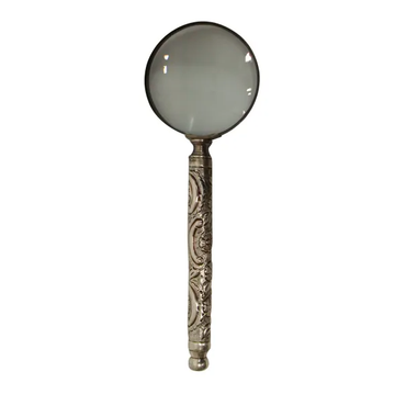 Embossed Antique Silver Magnifying Glass