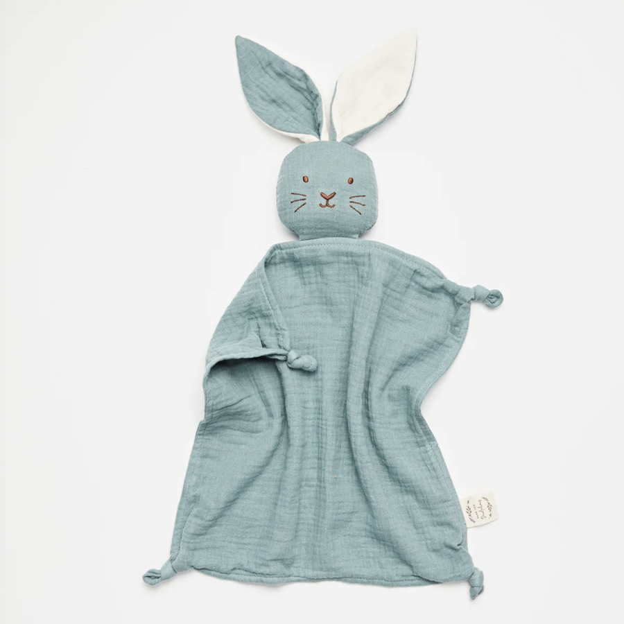 Organic Muslin Bunny Lovey Sage with Milk Ears