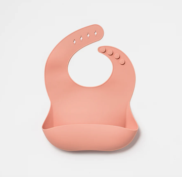 Silicone Bib - Dixie Pink