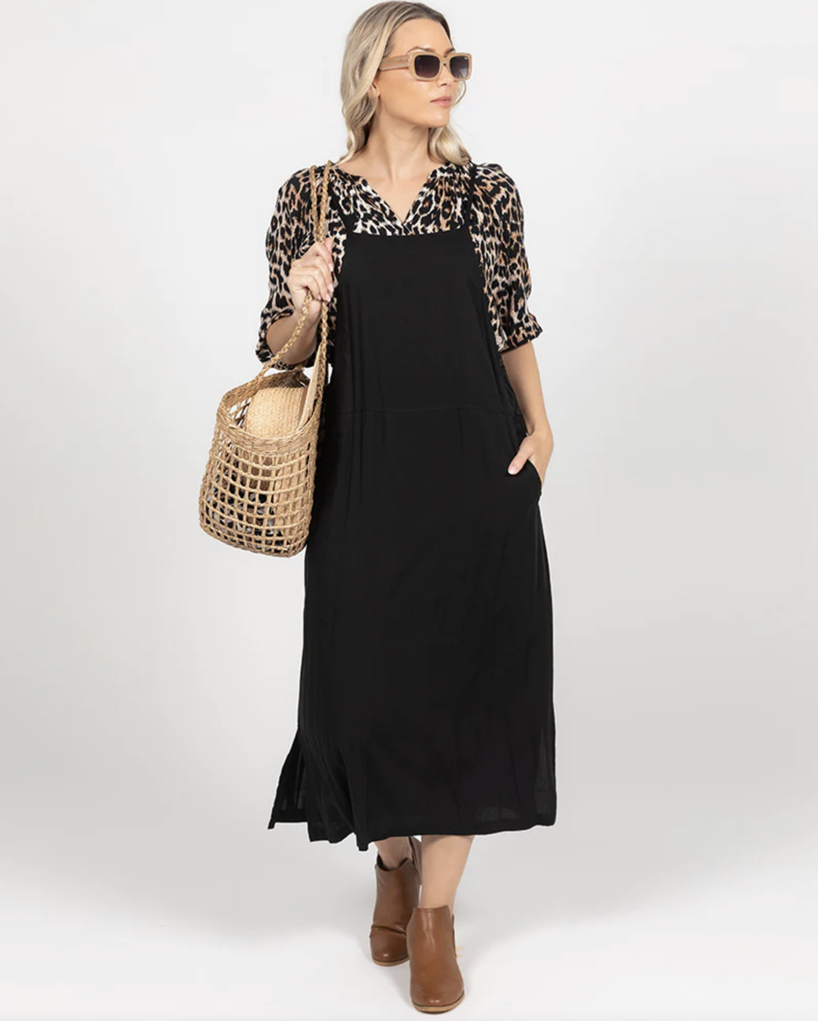 Apron Dress - Black