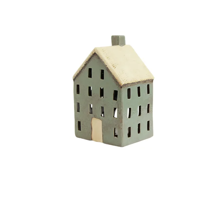 Alsace Tea Light Chalet - Blue