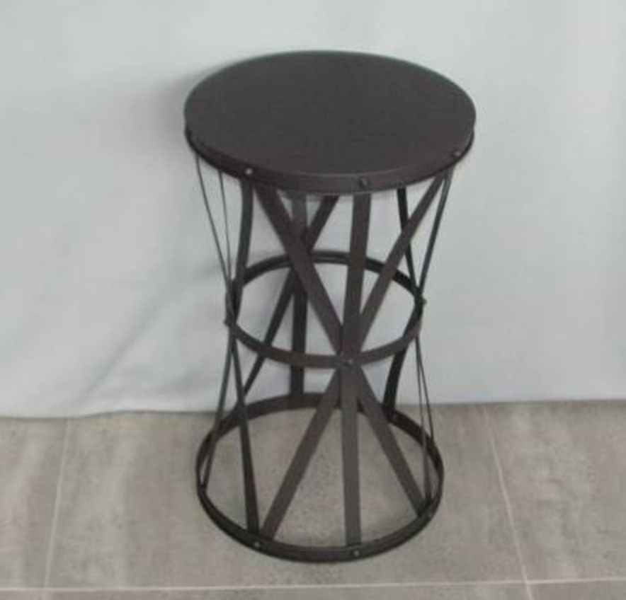 Black Lattice Side Table