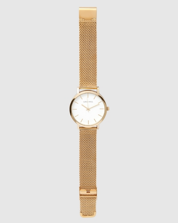 Classic Mesh Watch - Gold/White/Gold