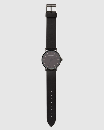 Small Classic Leather Watch - Black