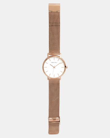 Classic Mesh Watch - Rose Gold/White/Rose Gold