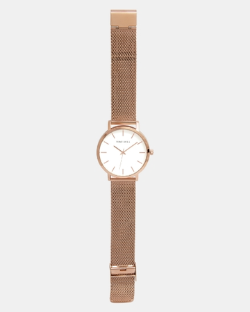 Small Classic Mesh Watch - Rose Gold