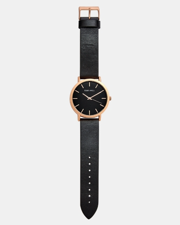 Classic Leather Watch - Black/Rose Gold/Black