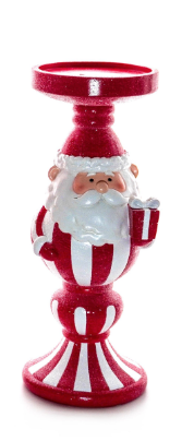 Santa Candle Holder - Candy Cane