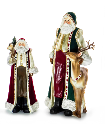 Classy Santa Velvet Gown & Reindeer