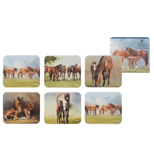 Mares & Foals Assorted 6pk Coaster