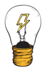 Lightbulb Lamp USB Charged - Lightning Bolt