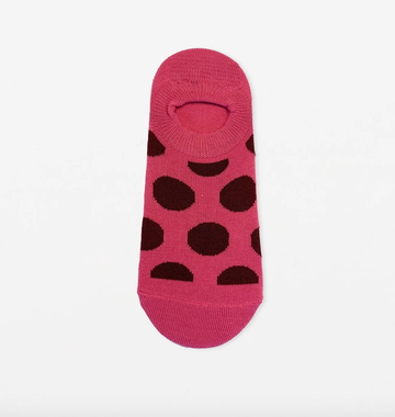 Sock - Fuschia with Plum Dots