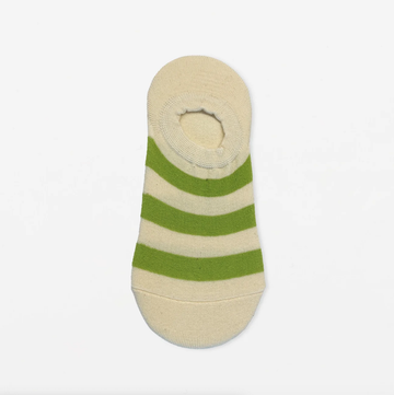 Sock - Cream & Lime Stripe