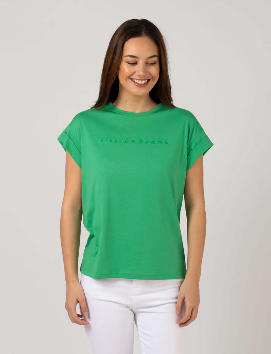 Cuff Sleeve T-Shirt - Green