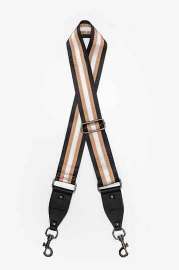 Bag Strap - Black & Rose Gold Stripe