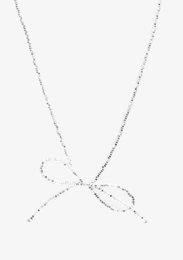 Silver Bow Necklace