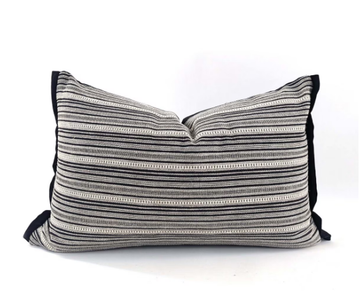 Cushion Cover - Tribal Black / Linen