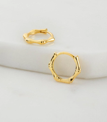 Rye Gold Huggie Earrings