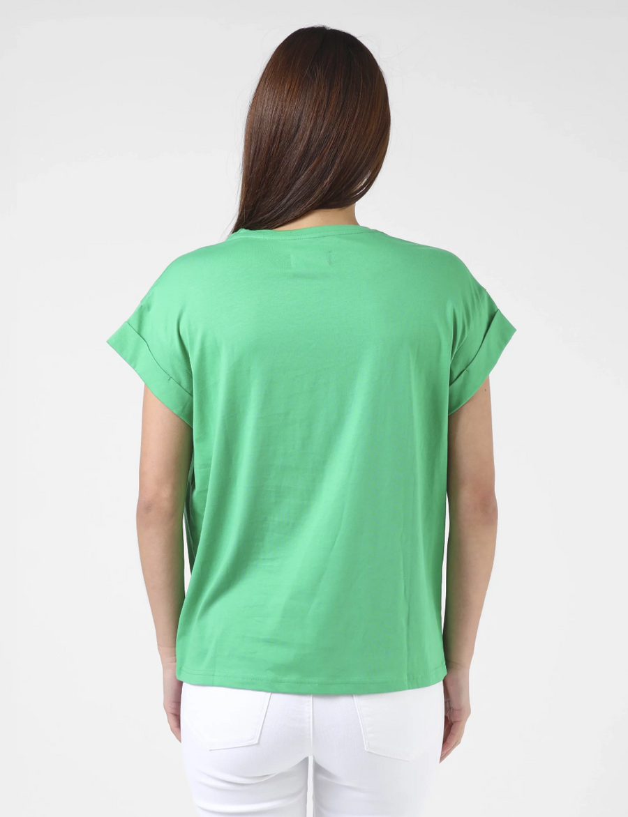 Cuff Sleeve T-Shirt - Green