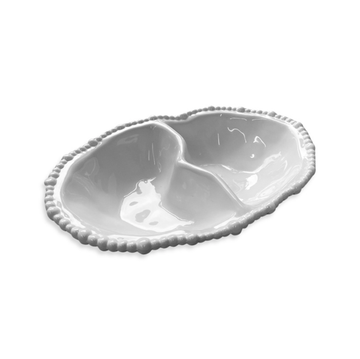 Pearl Melamine Double Serving Bowl