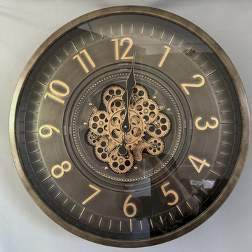 Gunmetal & Brass Gear Clock