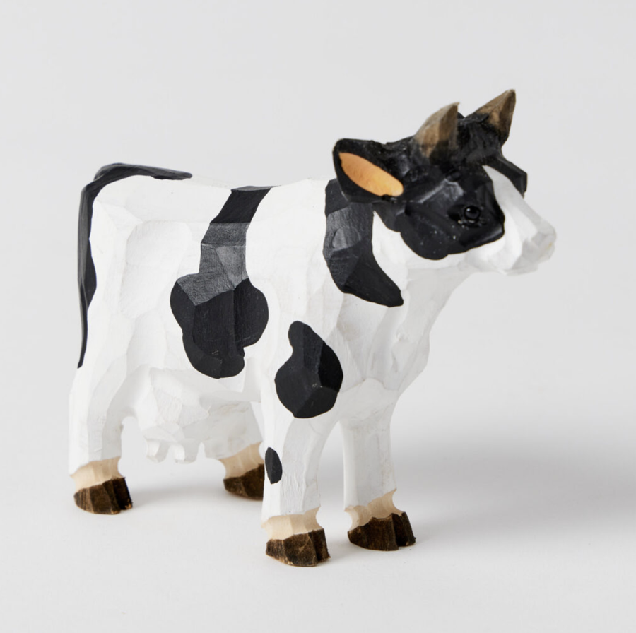 Cow Figurine - Black and White