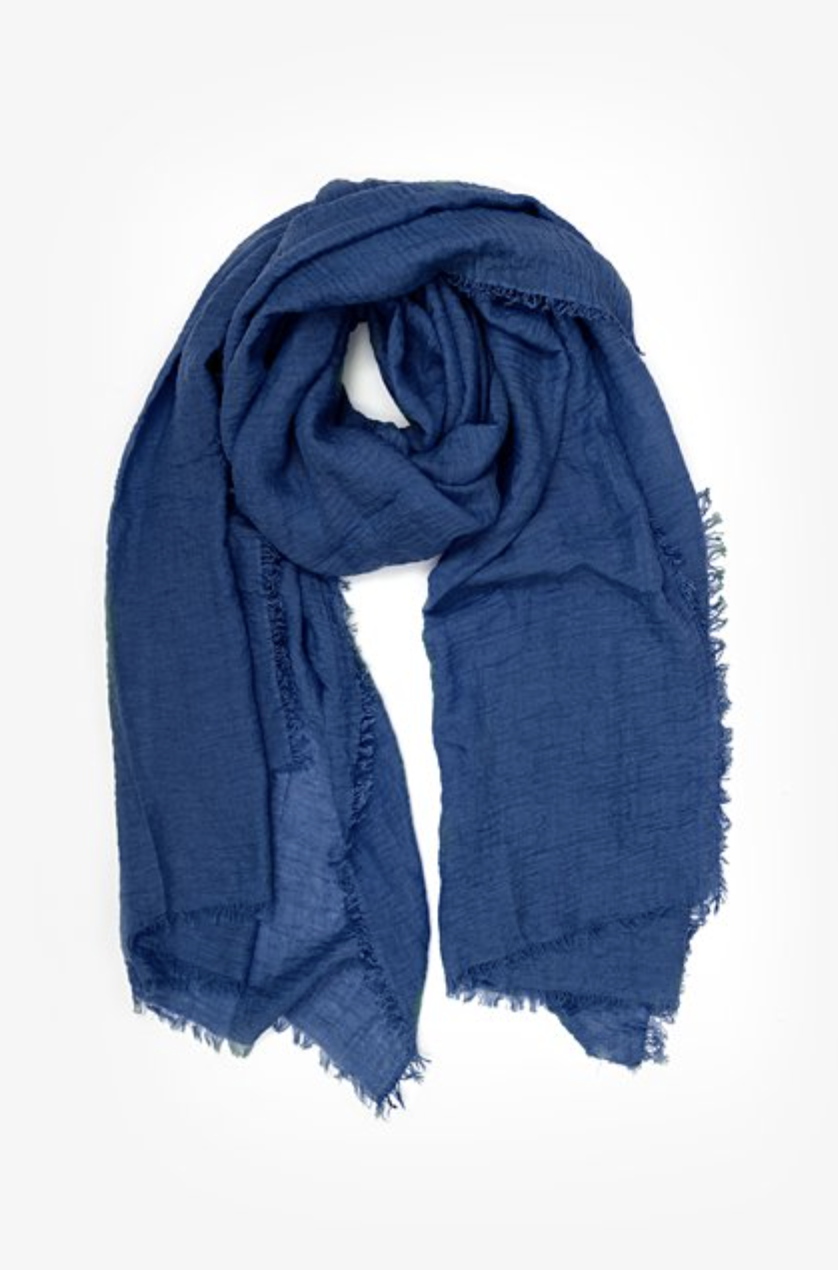 Block Colour Scarf - Cobalt